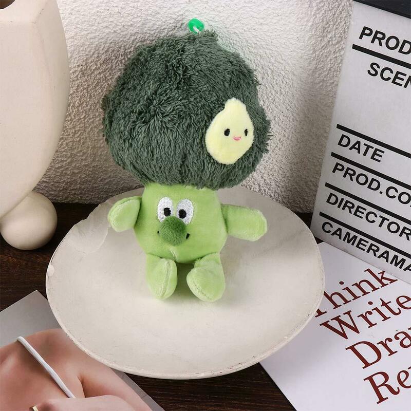 귀여운 녹색 사랑스러운 봉제 펜던트 가방 장식 장난감 인형, 야채 열쇠 고리 장식