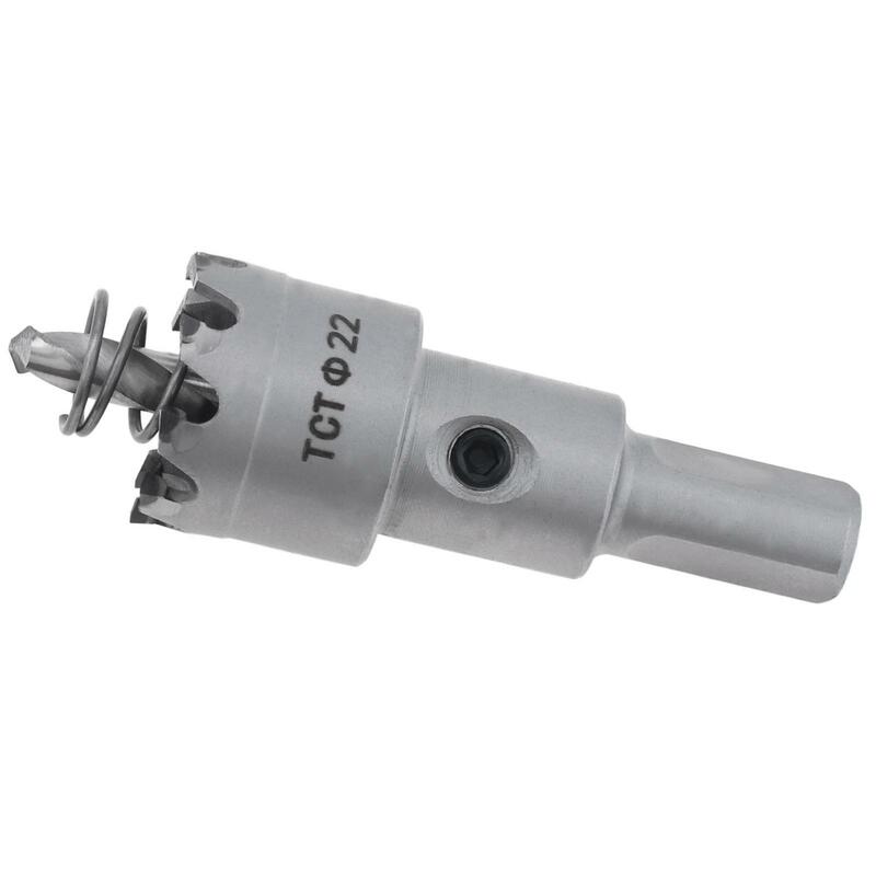 22mm Multi Tooth Alloy Butt Welding TCT Hole Saw for Stainless Steel / Wood with Titanium-Plated Drill Bit Alloy Hole Saw Drill