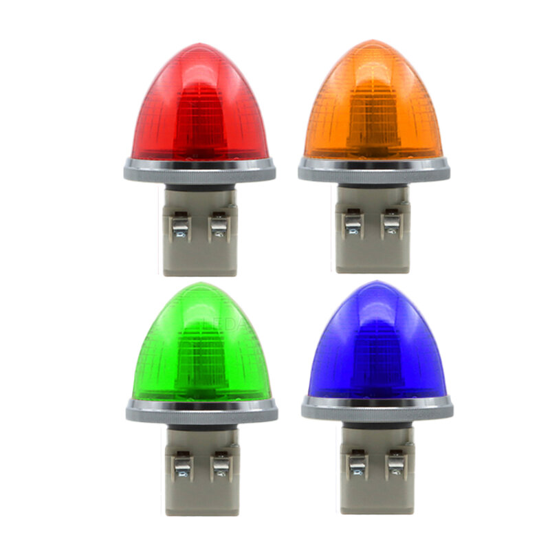 Piezas de luces LED de advertencia sin sonido, lámpara de alarma LED Chang Liang, siempre brillante, rojo, amarillo, verde y azul, 1 N-TX