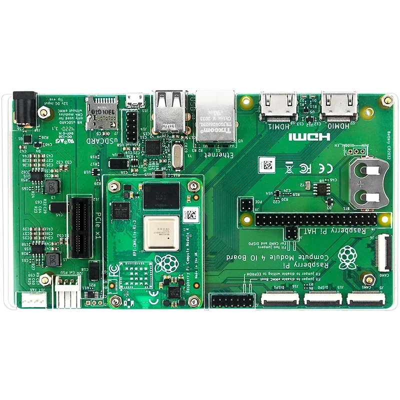 Raspberry Pi CM4 IO Board custodia in acrilico custodia trasparente per Raspberry Pi Compute Module 4 IO Board