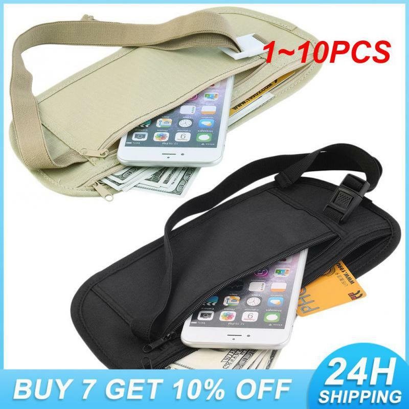 1 ~ 10 Stück Pass Geld ergonomisches Design vielseitige gelds pa rende Mode Reisetasche Gürtel tasche erstklassige Hüftgurt tasche