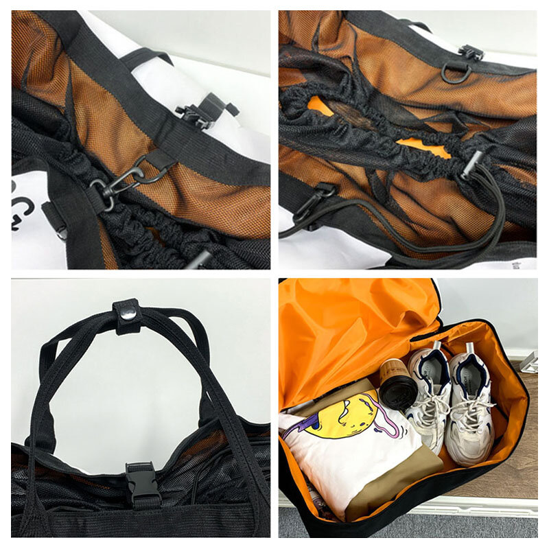 Grande Capacidade Viagem Shoulder Bag, Outdoor Casual Bolsa, Basquete Bolsa, Weekend Storage, Duffle Bag, Viagem, Fitness, Moda, Xa208wd