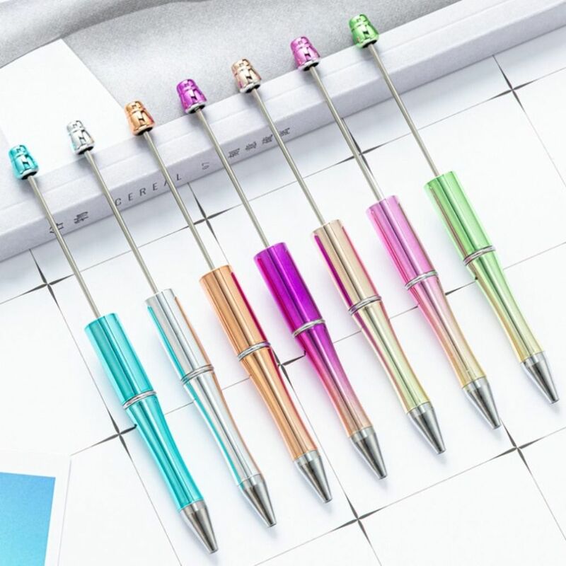 Writing DIY Beaded Ballpoint Pen Creative Quick Dry Signing DIY Beadable Pens 1.0 mm Beaded Gradient Pen Student