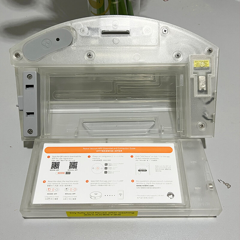 ل Roidmi حواء زائد مكنسة كهربائية روبوت استبدال الملحقات الكهربائية 2 في 1 التحكم الغبار صندوق خزان المياه (مع فلتر HEPA)