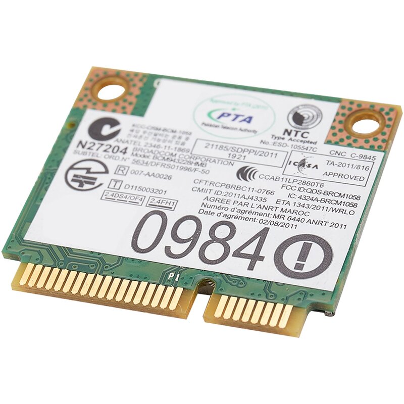 Muslimate 04 w3764 WIFI Wireless Bluetooth 4.0 Half MINI pci-e Card Compact per Lenovo E130 E135 E330 E335 E530 E535 E430