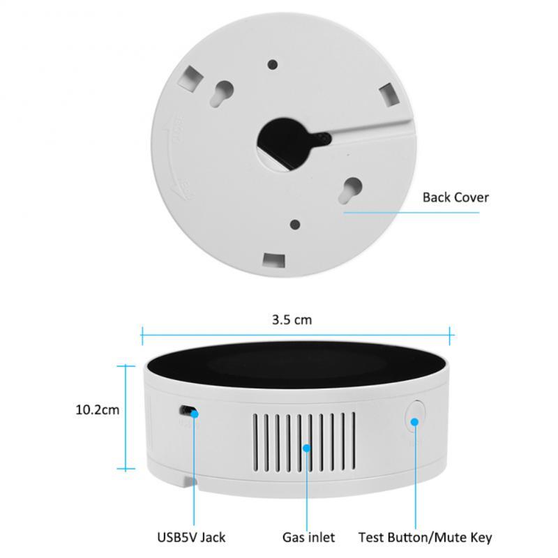 Tuya LPG Natural Gas Detector with Electric Solenoid Valve Automatic Smart Control Shut Off Methane CH4 Leak Alarm Sensor