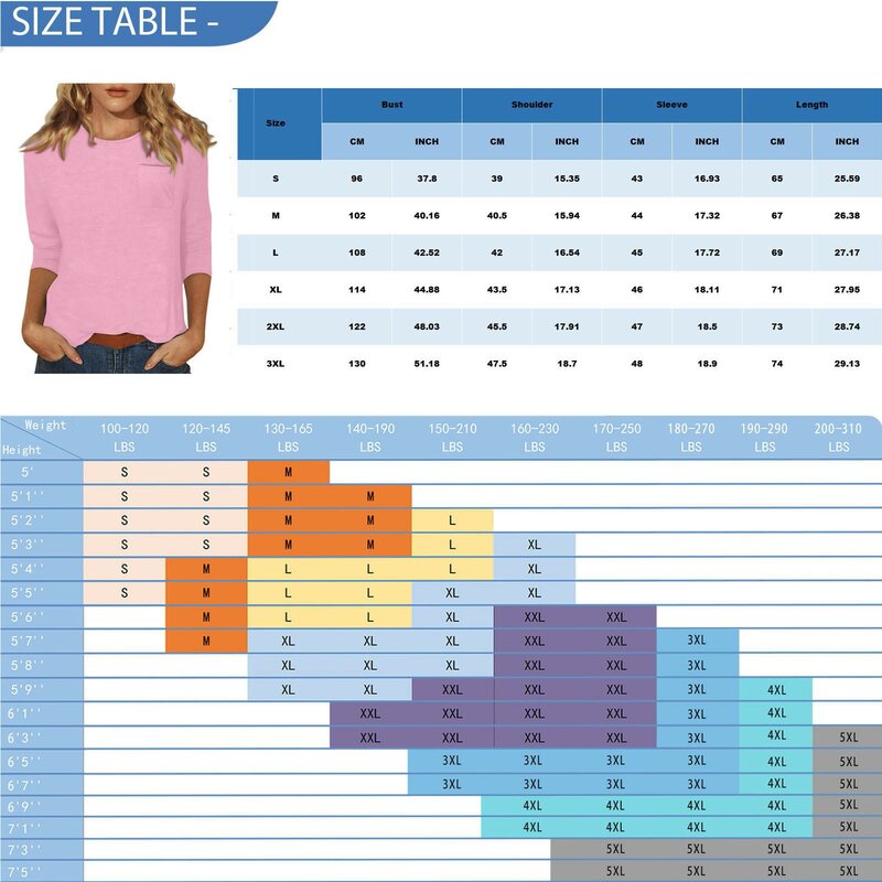 Camiseta veraniega De manga tres cuartos para Mujer, Top veraniego con cuello redondo, versátil e informal