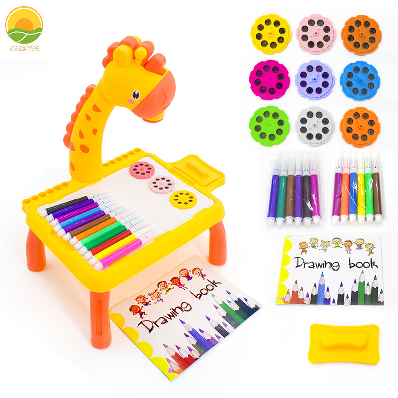 Детская доска для рисования, Проекционный стол, проекционная игрушка для мальчиков, ручка, набор инструментов для обучения девочек, подарки для детей 3 года