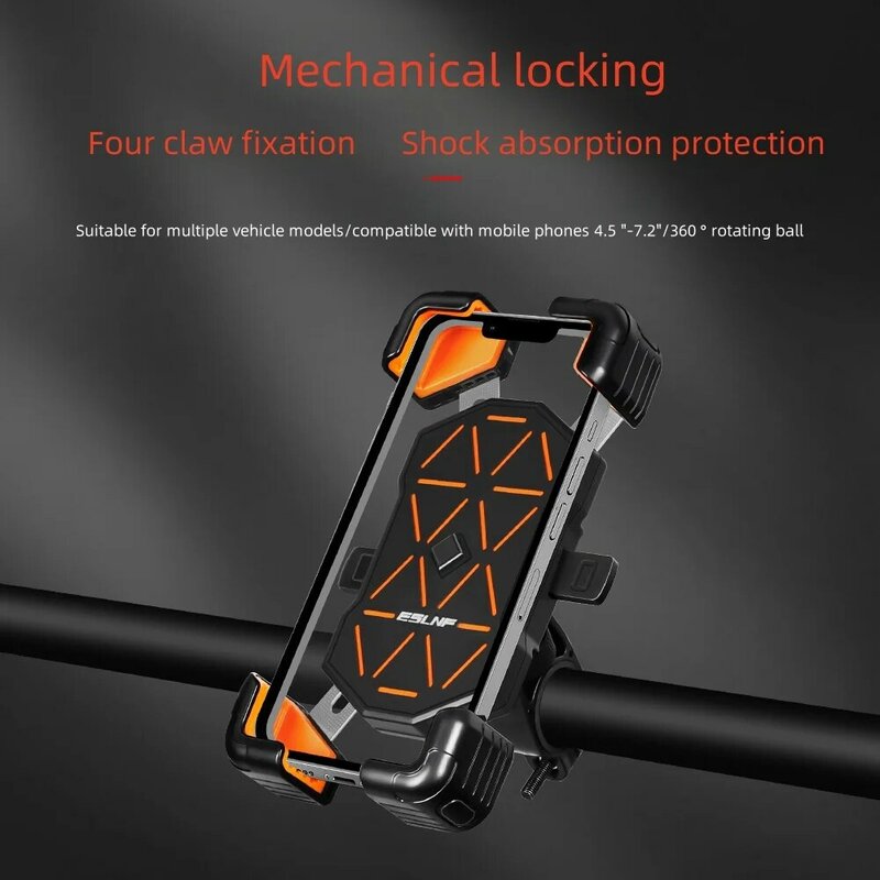 ที่วางโทรศัพท์จักรยานไฟฟ้าแบบหมุนได้360 ° สำหรับ iPhone Xiaomi ขาตั้งมอเตอร์ไซค์ MTB จักรยานไม่ลื่นขี่จักรยาน