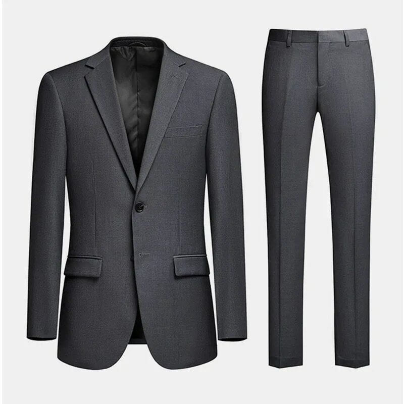 Roupa formal profissional para homens, terno casual cinza, versão coreana, 7760 T
