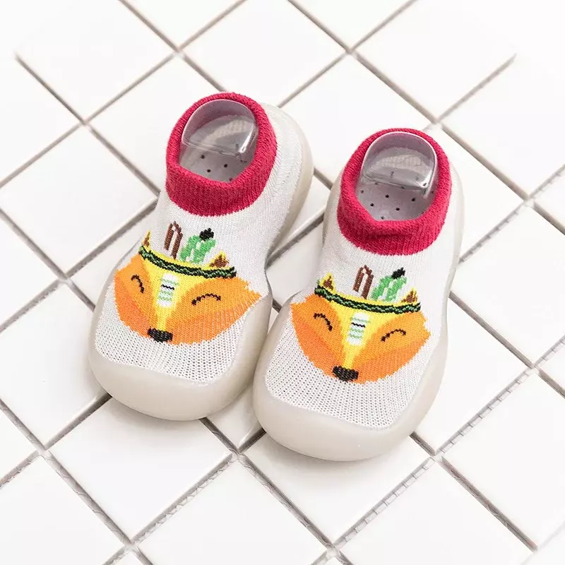Детские Нескользящие ботинки для новорожденных девочек хлопковые нескользящие носки для пола для маленьких мальчиков резиновая подошва Мультяшные носки для дома обувь для младенцев