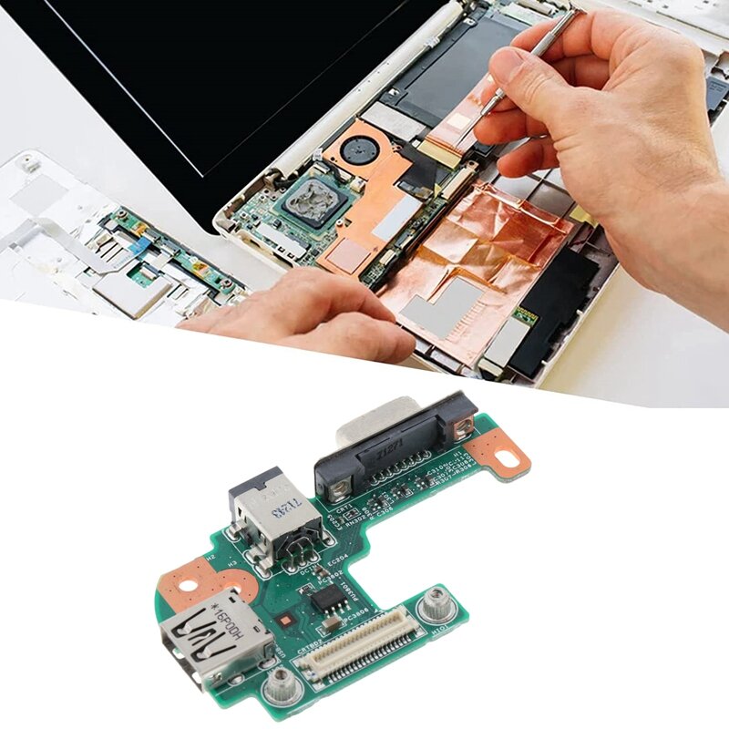 Placa de alimentación integrada para ordenador portátil, reemplazo de placa de interfaz USB + VGA para Dell P17F N5110 V3550 M5110