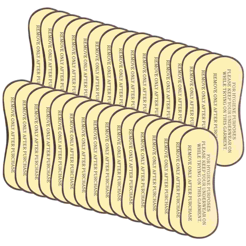 50 Pcs Hygiene Stickers Protective Labels for Lingerie Swimsuit Suits Barrier Swimwear Adhesive Decal Fitting Liner