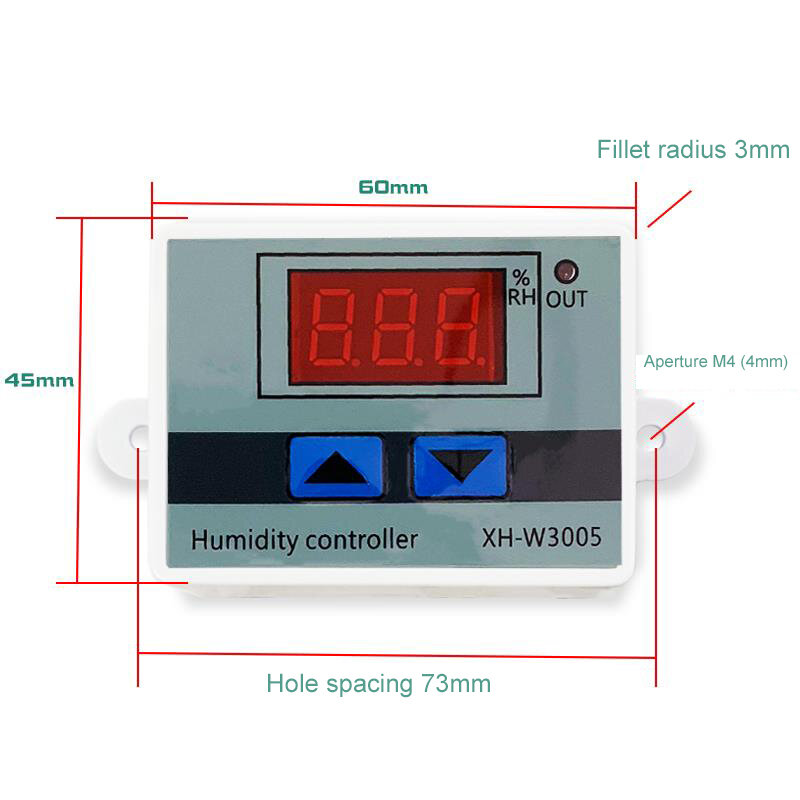 Digitale Vochtigheid Controller Hygrometer Vochtigheid Schakelaar Hygrostaat Met Vochtigheid Sensor Gemakkelijk Te Gebruiken