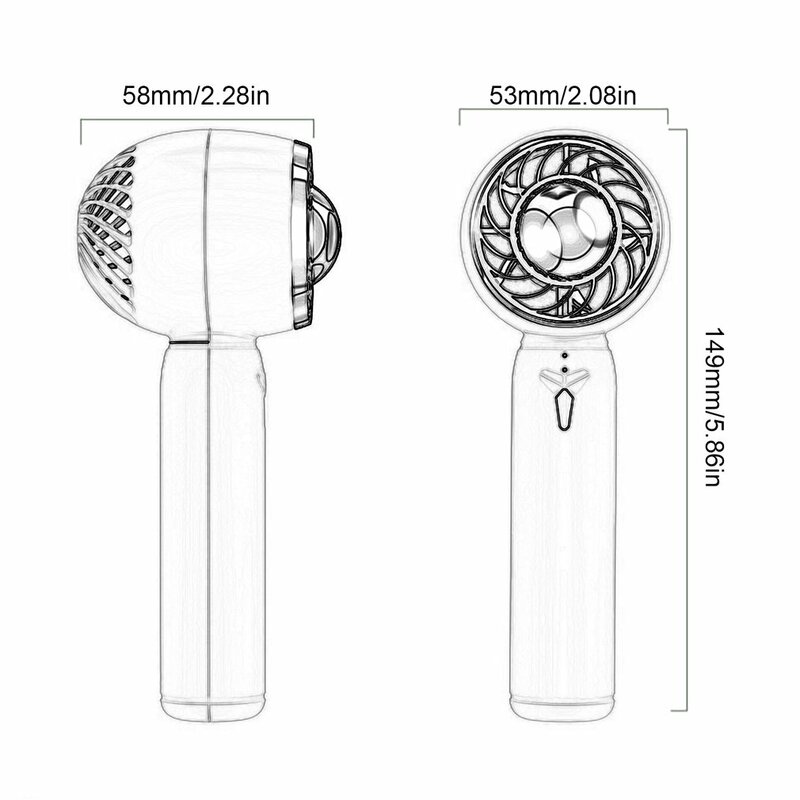 USB Aufladbare Mini Drei Geschwindigkeit Fan Tragbare Handheld Elektrische Fans Wiederaufladbare Ruhig Tasche Lüfter Büro Freien