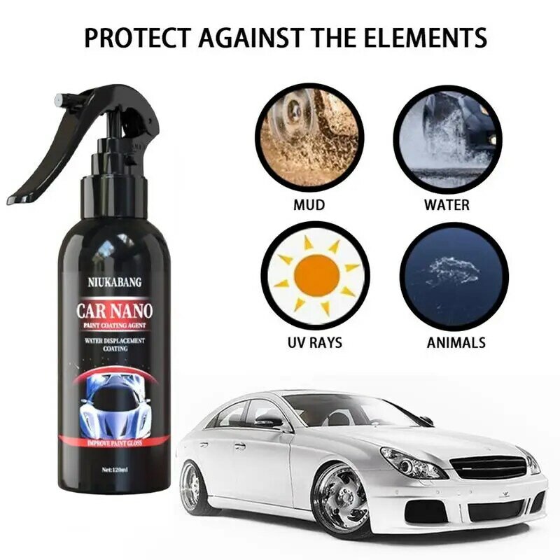 Nano Ceramic Coating Spray para carros, Auto Repair Agent, Vehicle Care Tool, Barrier Coating for Sedan, Van, SUV, Caminhão, 120ml