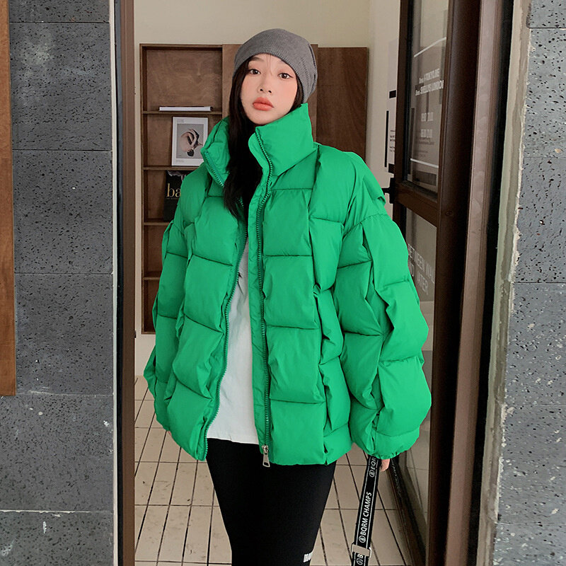 Parka acolchoada casual para mulheres, casaco de baixo, jaqueta de algodão quente, outerwear feminino, roupa de neve, novo, inverno, 2023