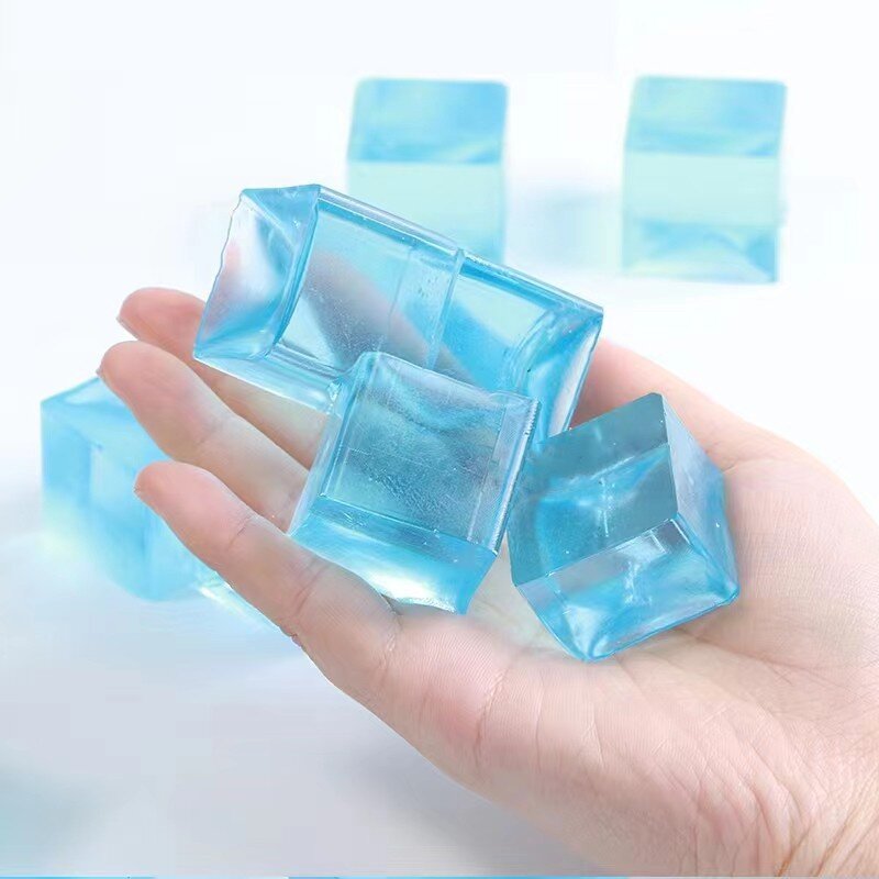 NEW Fidget Toy Mini Squishy Toys Mochi Ice Block Stress Ball Toy Kawaii Transparent Cube cat paw fish Stress Relief Squeeze Toy