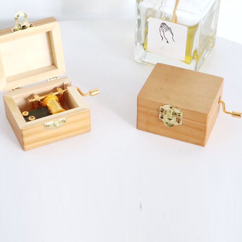 Regalo cristiano carillon in legno carillon personalizzato è aumentato regalo personalizzato per scatole di amici per regali Musicbox