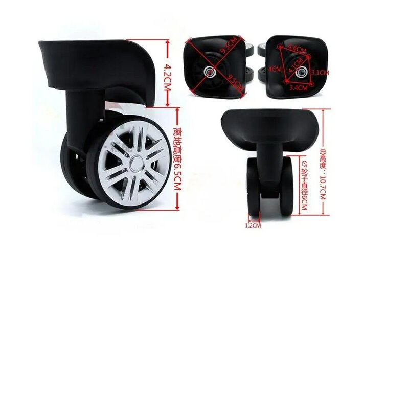 1 Pair Swivel Suitcase Baggage Casters Replacement Wheels for Have Ability in DIY