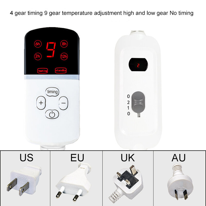 Cão ajustável aquecimento elétrico Pad, temperatura impermeável Mat com temporizador, Pet Sleeping Supplies, Novo