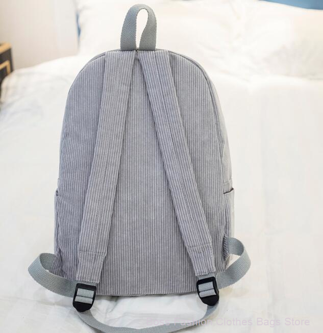 Школьный ранец для девочек и мальчиков, корейский универсальный рюкзак для старших классов, студенческий индивидуальный бархатный ранец в полоску