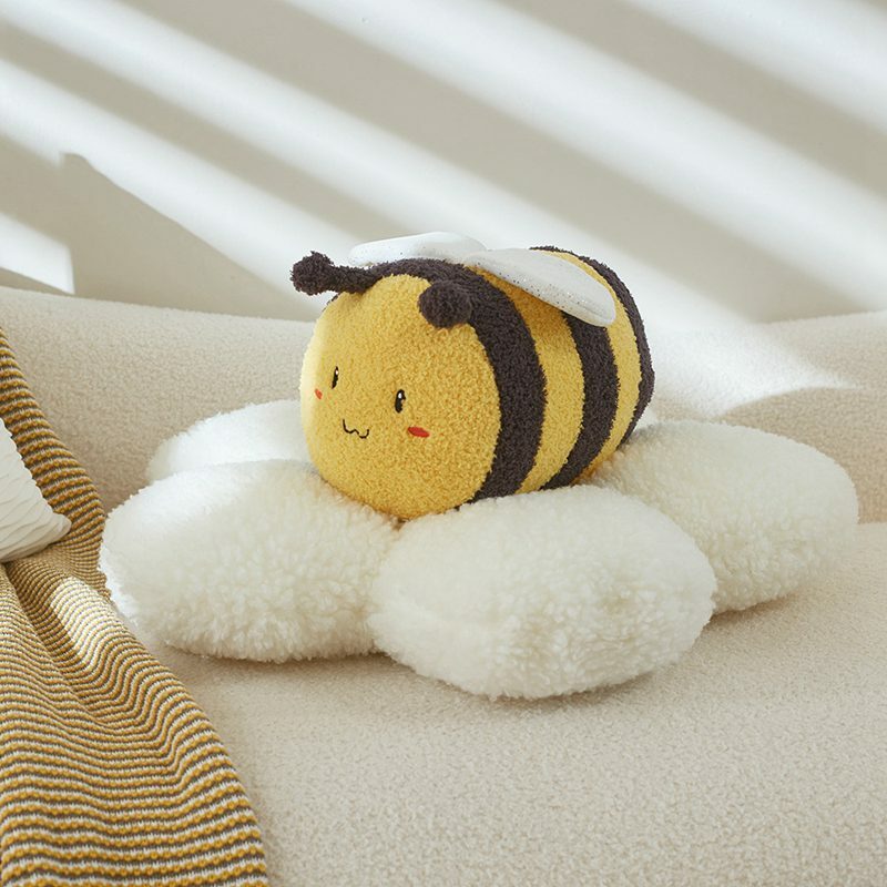 30/40/50cm nova venda kawaii animais de pelúcia abelhas brinquedos super macio plantas de pelúcia flor travesseiro sofá almofada para crianças presente de aniversário