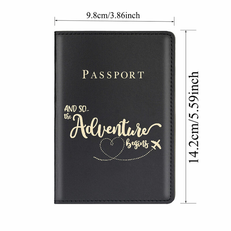 Funda de pasaporte con estampado de letras para hombre y mujer, Cartera de viaje, tarjetero, bolso personalizado, nueva moda