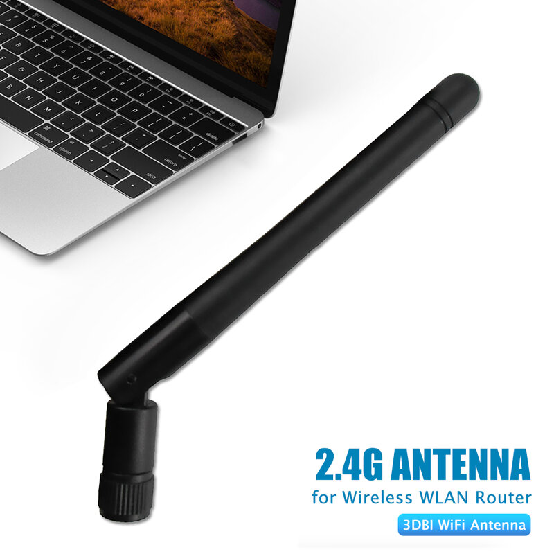 2.4GHz 2.5 GHz 3DBI WiFi Antenna SMA Male Dual Band Aerial for Wireless WLAN Router 2400-250 MHZ Portable Aerial SMA Male