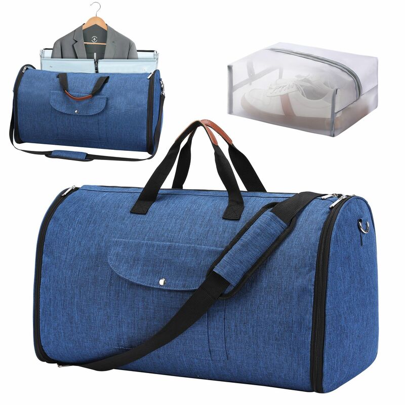 Business Men Foldable Duffle Bag Large Capacity Suit Garment Bag Portable Shoulder Trip Handbag Clothing Luggage Bag Travel Bags