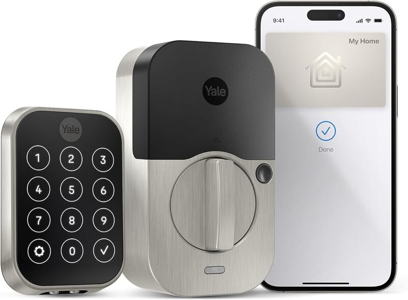 Sure Lock 2 Plus (nuevo) con teclas de Apple Home (toque para abrir) y Wi-Fi, níquel satinado