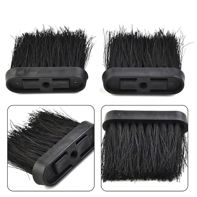 Durable High Quality Hot New Fireplace Brush Hearth Brushes Oblong Refill Replacement S/l 2Pcs Accessories Companion Fire Tools