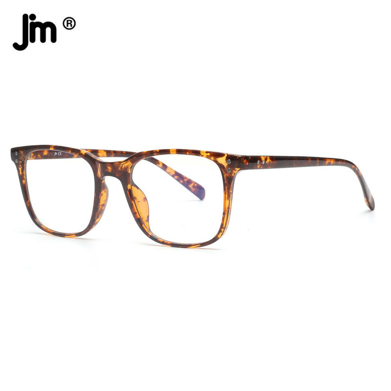 JM Retro Square Blue Light Glasses Frame Women Men Vintage Computer Clear Fake Glasses