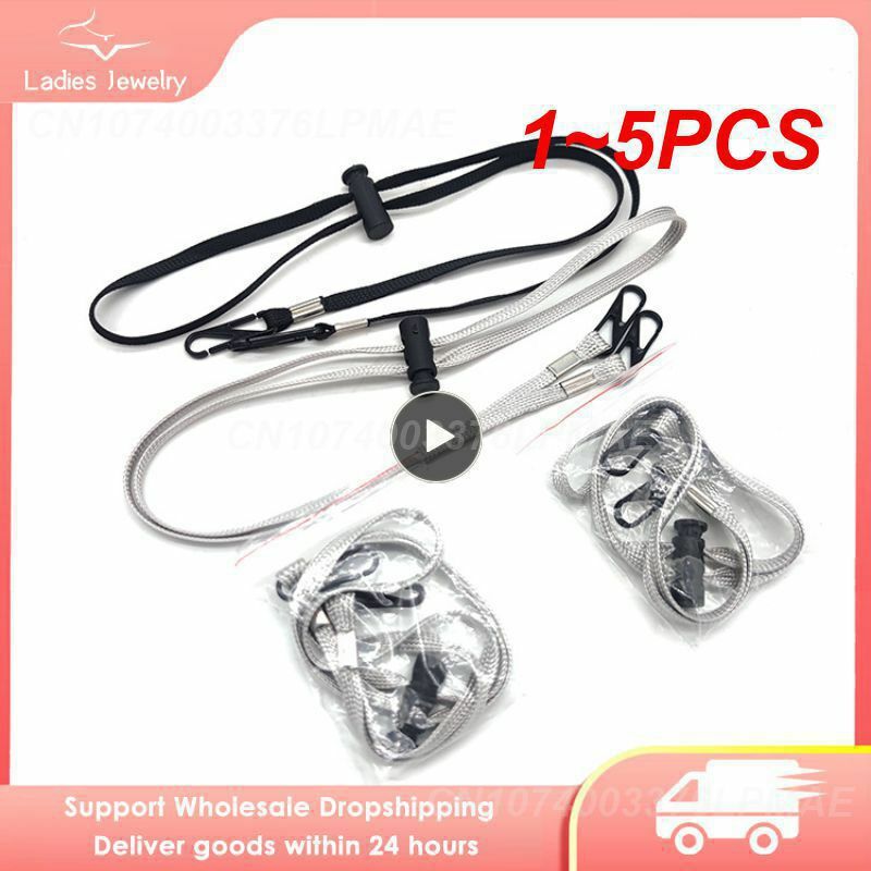 1~5PCS Adjustable Anti Slip Face Mask Hanging Lanyard With Clips Buckle Holder Strap Eyeglass Sunglasses Lanyard Hat Anti-lost