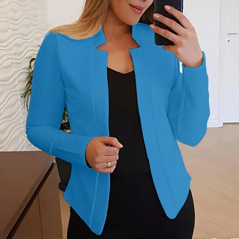 Blazer elegante para mujer, chaqueta informal con frente abierto, chaqueta cárdigan ligera