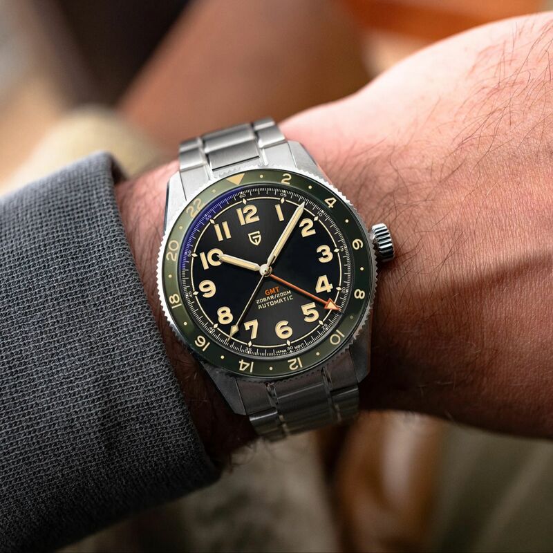 2024 nuovo orologio da polso meccanico di DESIGN PAGANI 40MM NH34A orologio automatico di lusso con zaffiro impermeabile GMT per uomo Reloj Home PD1784
