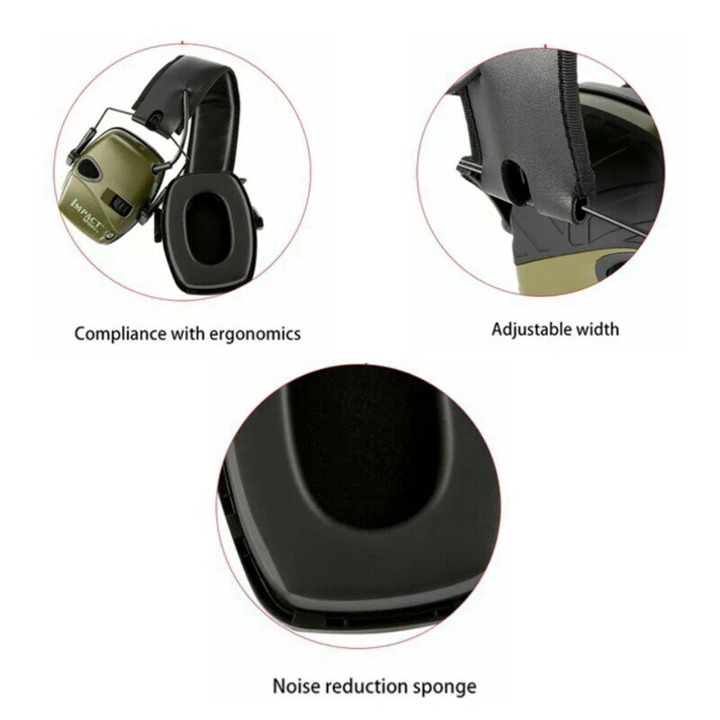 Shooting Earmuff Amplification Anti-noise Sound Protective Headset Hunting Headphone Tactical Hearing Protector Outdoor Activity