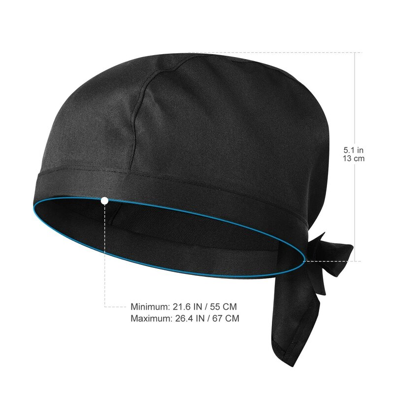 Cabilock-Bonnet anti-transpiration, chapeau de chef, casquette tête de mort, chapeau de boulanger, chapeau de cuisine