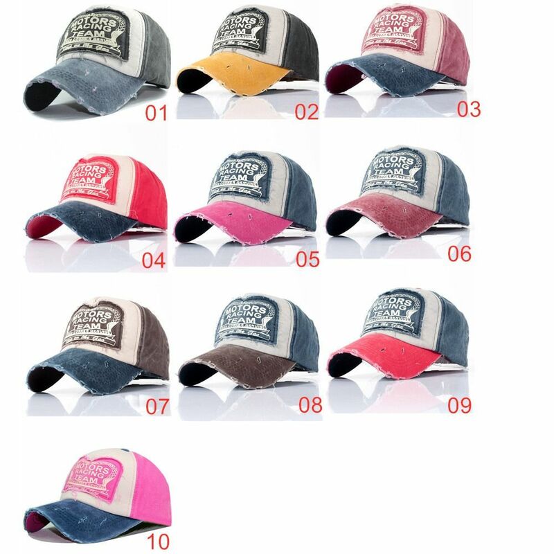 Patchwork Baseball Caps Dad Hats Breathable Casual Snapback Hat Cotton Multicolor Hip Hop Hat Unisex