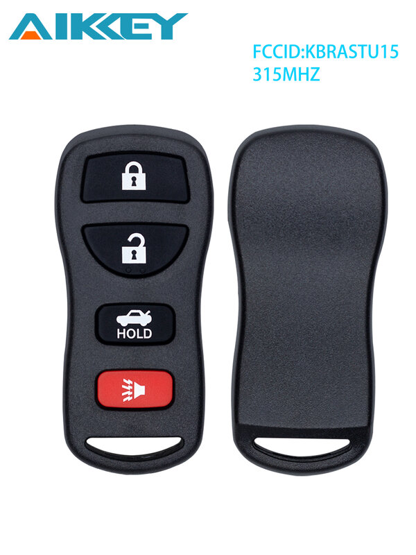 KBRASTU15 kunci mobil Remote 4 tombol, sarung kunci Fob kendali Nissan 315Mhz