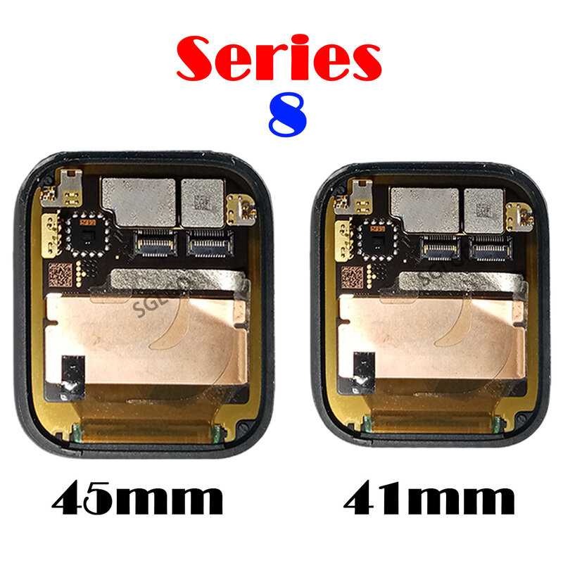 Tela de Toque Amoled LCD, Montagem Digitador Substituir, Apple Watch Series 1, 2, 3, 4, 5, 6, 7, 8