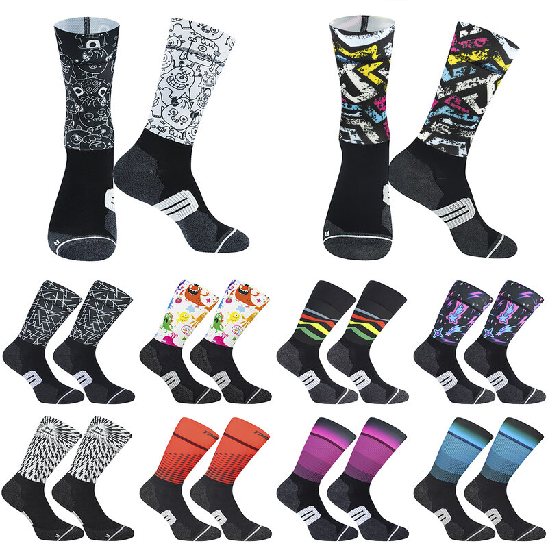 Профессиональные спортивные нескользящие носки, компрессионные велосипедные носки для мужчин и женщин, уличные спортивные носки