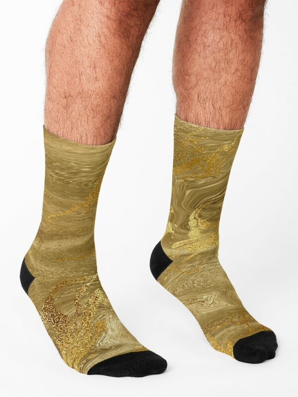 جوارب معدنية رخامية سائلة ذهبية ، جوارب فضفاضة للرجال ، جوارب نسائية ، بيع بالجملة