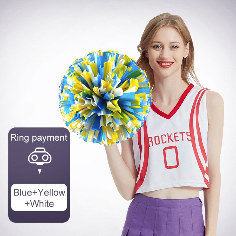 Bola bunga cheerlead kompetisi bola bunga pemandu sorak olahraga beberapa warna Pom Pom pemandu sorak