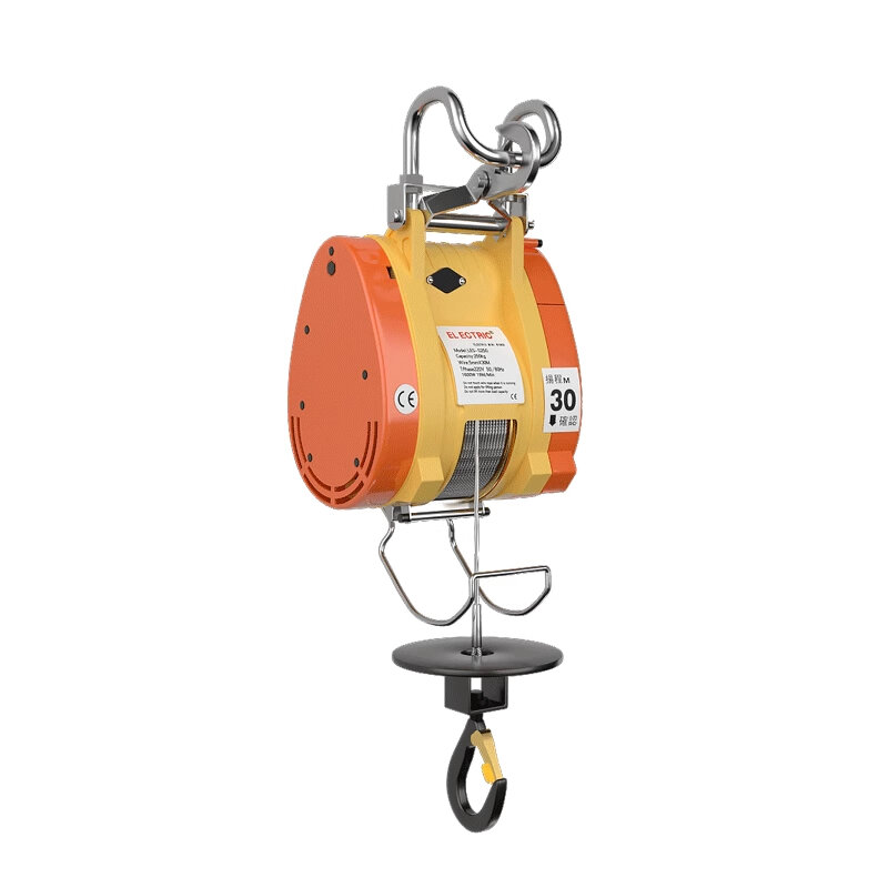 Xiaojingang electric hoist 220V household remote control portable suspension hoist, winch, air conditioning lifting crane