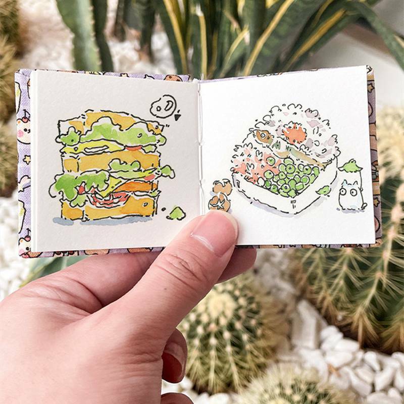 Mini Travel Fabric Watercolor Sketchbook 300g 20sheets Square Watercolor Painting Paper Pad For Painting Artist Art Supplies