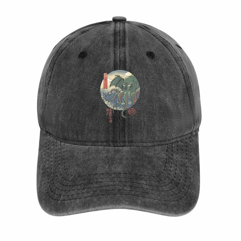 Cthulhu-Ukiyo Custom Cowboy Hat para homens e mulheres, Luxury Icon Cap