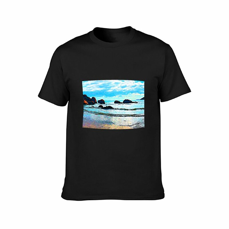 spacer w plaży T-Shirt plus size blank t shirts dla mężczyzn bawełna