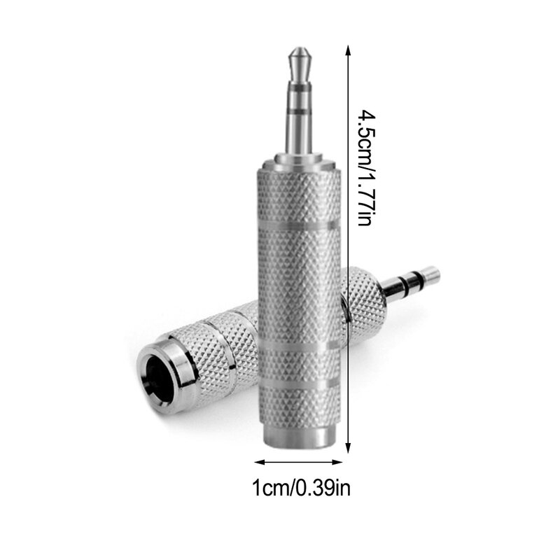 Adaptador de auriculares 6 35 mm macho a 3 5 mm para mujer, convertidor de conector resistente al desgaste, enchufe de Audio de fácil instalación, proceso de chapado en oro