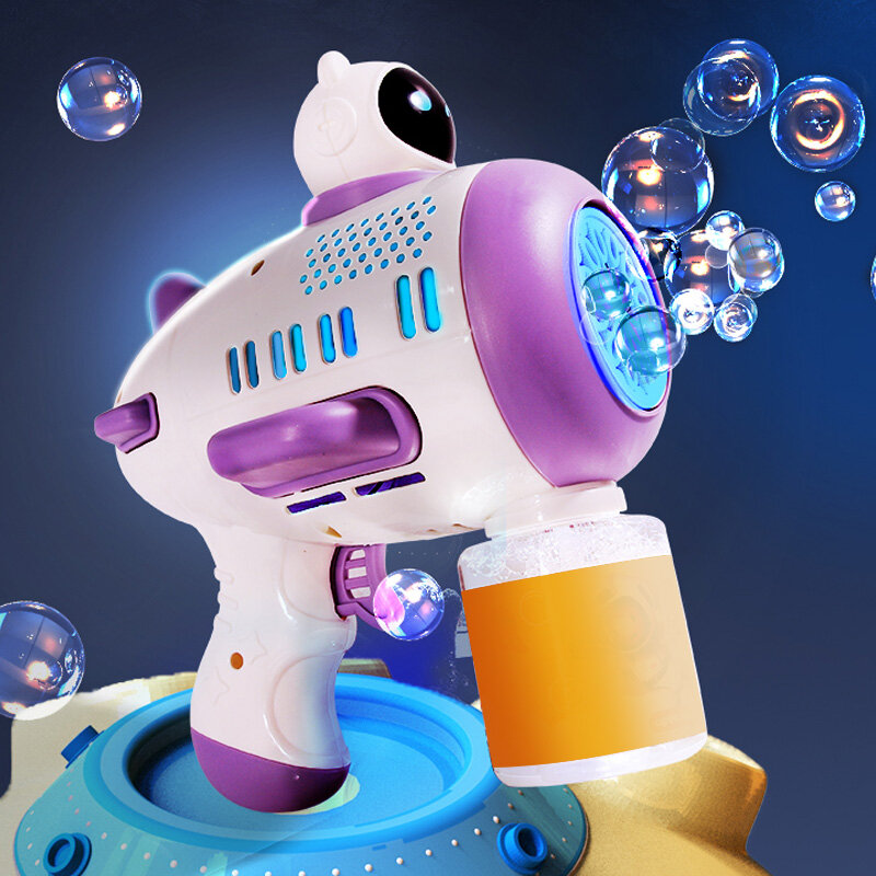 Пузырьковый пистолет с 12 отверстиями, электрическое автоматическое мыло, астронавт, внешняя игрушка для детей, пузырьки, подарок на день ребенка